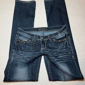 Pepe Jeans Y2K Low Rise Slim Bootcut Rhinestone Vintage 2000s Jeans‎ 28